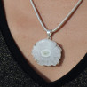 pendentif quartz solaire argent pour femme