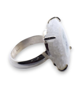 bague argent 925 quartz solaire