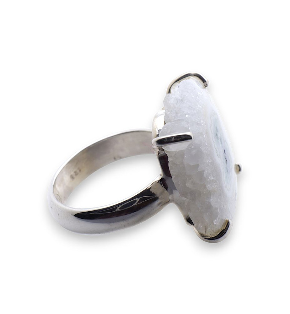bague argent 925 quartz solaire
