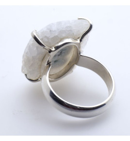 bague argent quartz solaire