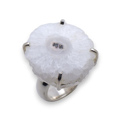 Lot De Bagues Solaires Fantaisie En Quartz Rose Et Pierres Précieuses - Plaqué Argent, Tailles Mix
