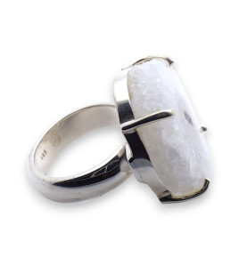 bague argent 925 quartz solaire femme