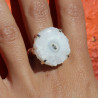 bague argent avec quartz solaire
