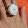 bague argent avec quartz solaire stalactite
