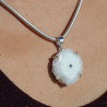 pendentif argent et quartz solaire