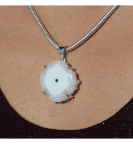 pendentif argent et quartz solaire bijouterie