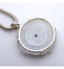 pendentif quartz solaire argent 925