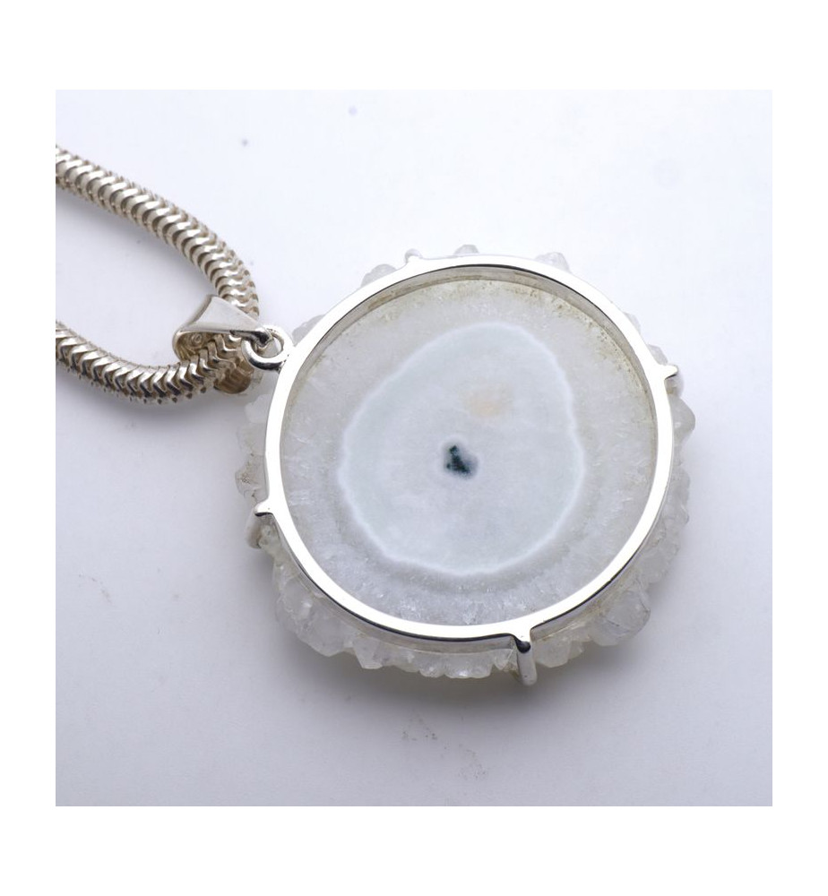 pendentif quartz solaire argent 925