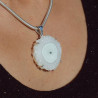 pendentif quartz solaire argent femme