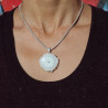 pendentif quartz solaire argent