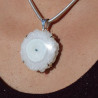 pendentif argent et quartz solaire