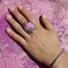 bague cobaltocalcite argent