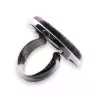 bague argent pierre rose