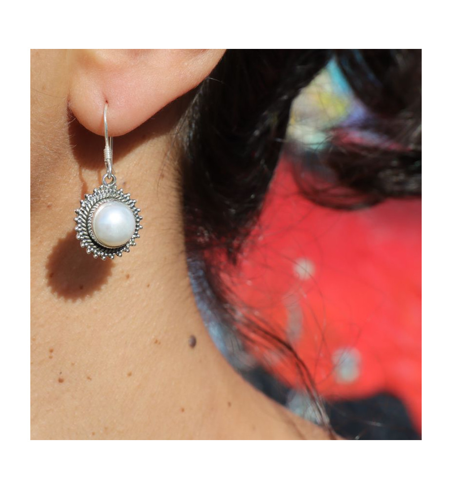 boucles d'oreilles nacre