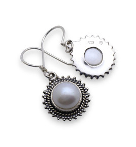 boucles d'oreilles nacre argent
