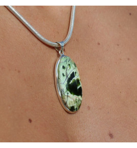 pendentif calcédoine chrome