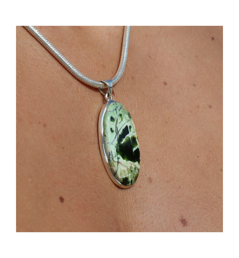 pendentif calcédoine chrome