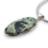 pendentif argent pierre verte