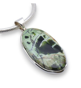 pendentif calcédoine verte