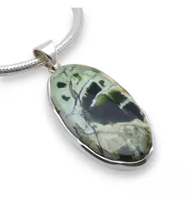 pendentif calcédoine verte