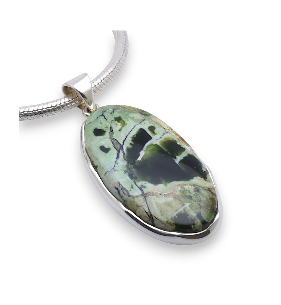 pendentif calcédoine verte