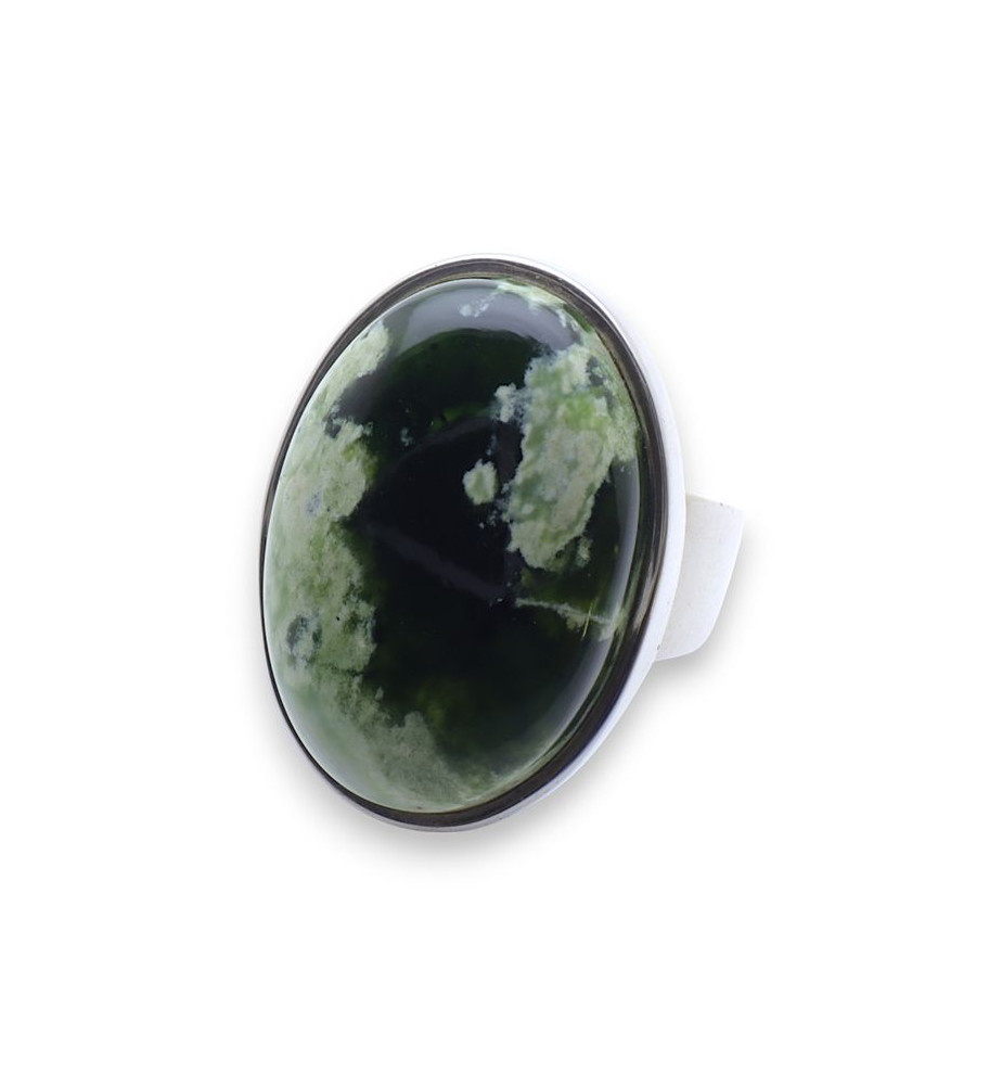 bague calcédoine verte