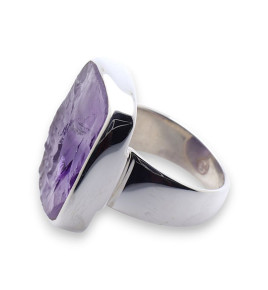 bague améthyste brute