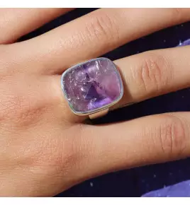 bague argent et améthyste