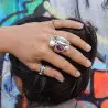 bague argent obsidienne de créateur
