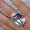bague argent et pierres de luxe femme