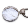 nacre blanche pendentif argent femme