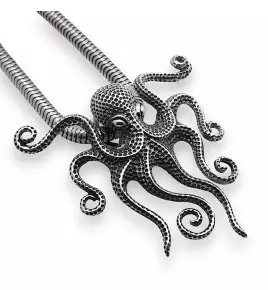 pendentif pieuvre argent