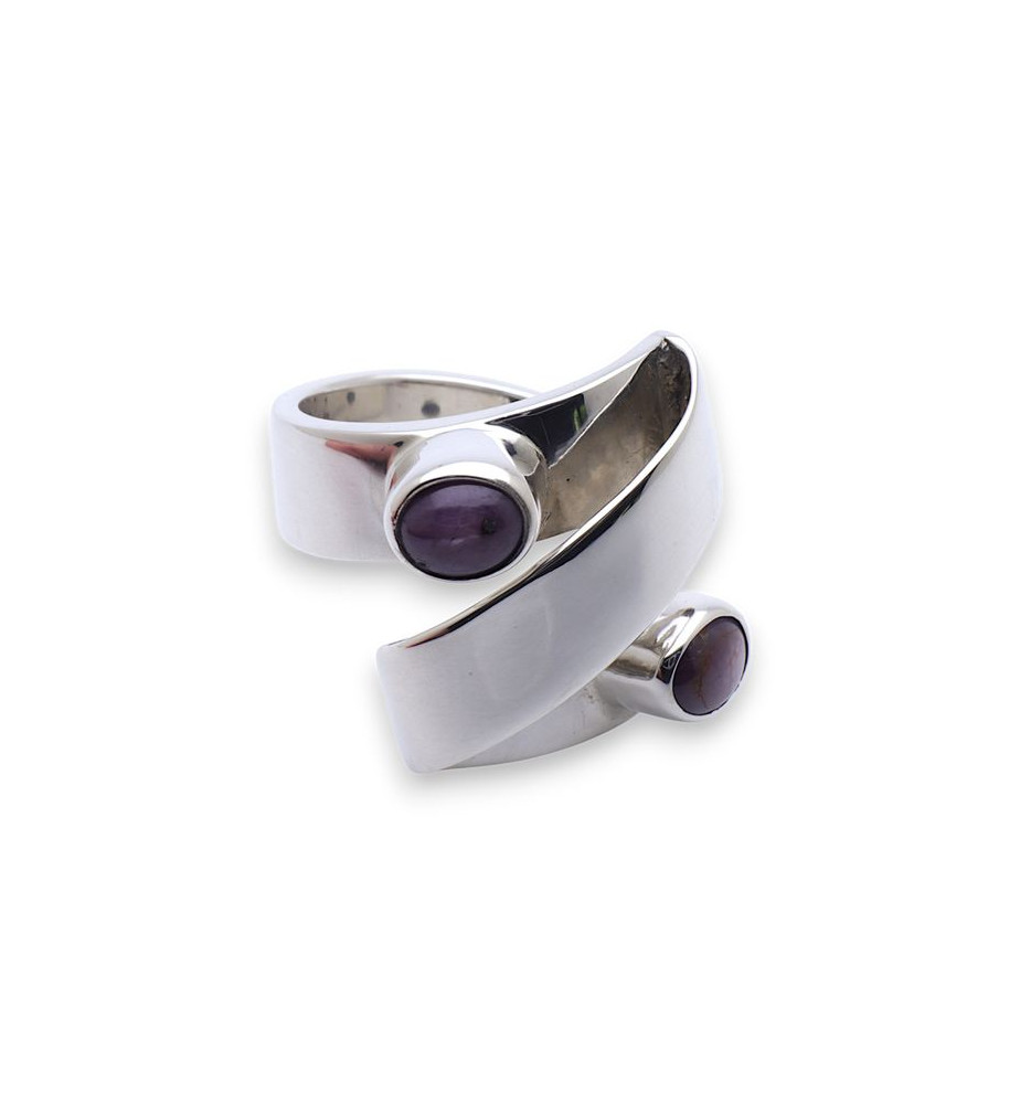 bague rubis argent femme