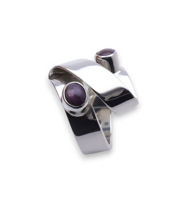 bague argent pierre rubis