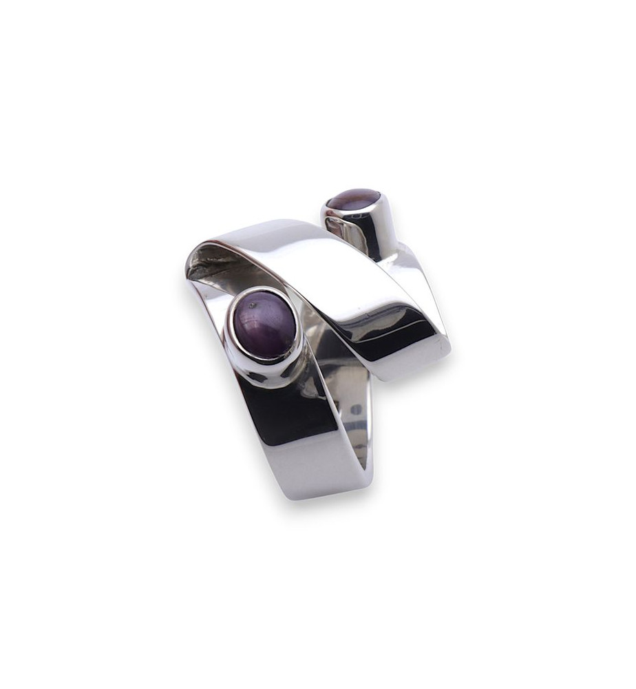 bague argent pierre rubis