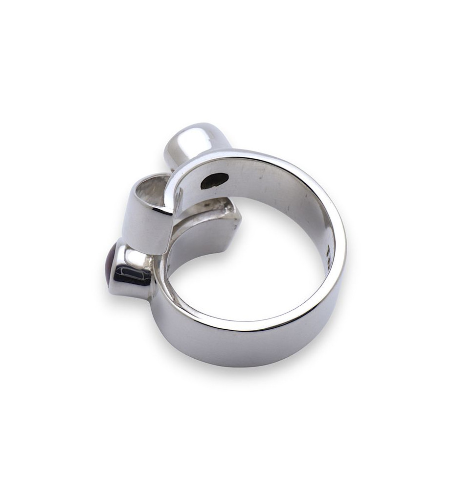 bague argent rubis de créateur