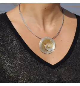 pendentif spirale de créateur en argent