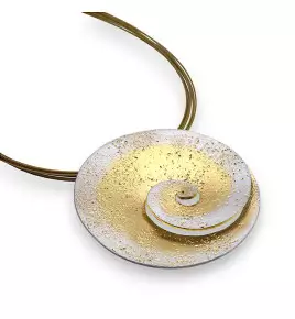 pendentif spirale de créateur en argent