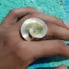 bague spirale de créateur en argent