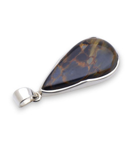 pendentif argent pierre chatoyant femme