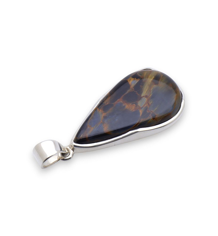 pendentif argent pierre chatoyant femme