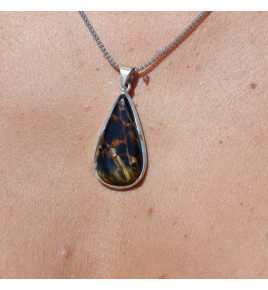 pendentif pietersite argent