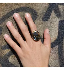 bague pietersite argent