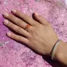 bague argent et cornaline