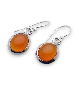 boucles d oreilles argent et cornaline