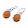 boucles d oreilles argent et cornaline