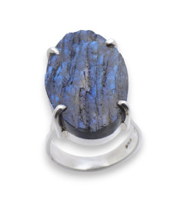 bague argent labradorite bleu