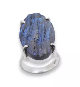 bague argent labradorite bleu