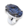 bague labradorite brute