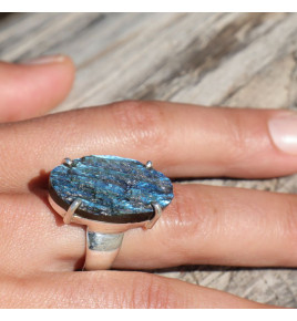 bague labradorite bleue